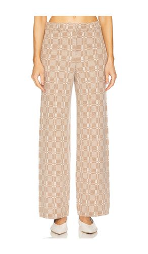 Luxe Plaid Jacquard Wide Leg Trouser in . Taglia M, S, XS - NAADAM - Modalova