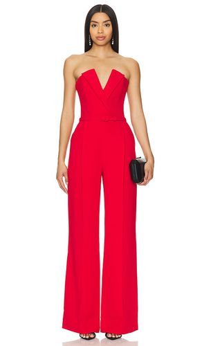 Tuxedo tailored jumpsuit en color talla 10/L en - Red. Talla 10/L (también en 2/XS, 4/S, 6/SM) - Nadine Merabi - Modalova