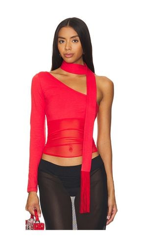 Top con lazo en el cuello asimétrico en color rojo talla L en - Red. Talla L (también en M, S, XL) - NIIHAI - Modalova