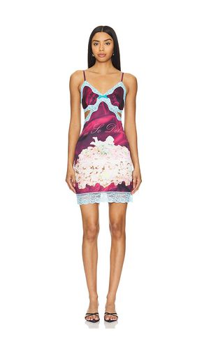 Lace Trim Birthday Cake Print Mini Dress in . Taglia M, S, XS - Nodress - Modalova