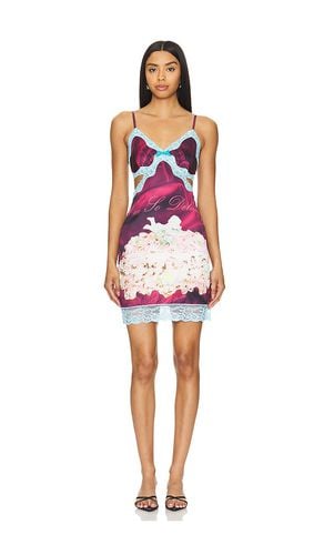 Lace Trim Birthday Cake Print Mini Dress in . Taglia XS - Nodress - Modalova