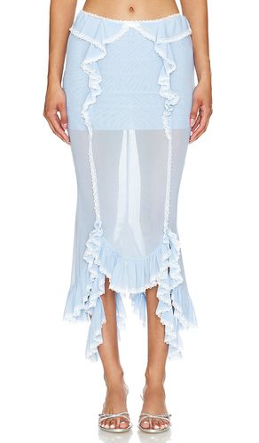 Lace Trim Ruffled Fishtail Skirt in . Taglia M, S, XS - Nodress - Modalova