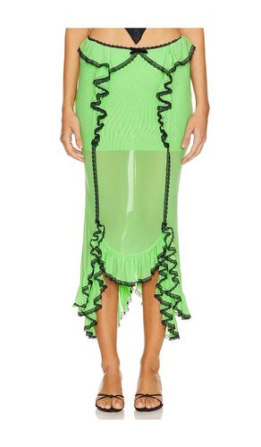 Lace Trim Ruffled Fishtail Skirt in . Taglia S, XS - Nodress - Modalova