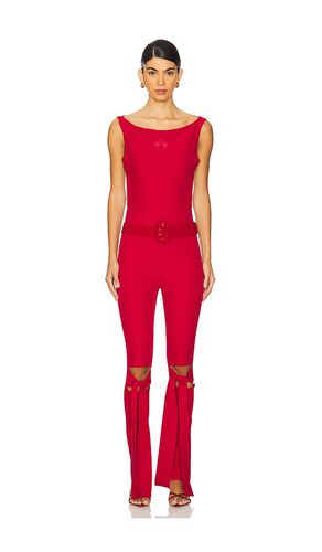 Jumpsuit with embroidery logo en color talla L en - Red. Talla L (también en M, S, XS) - nastyamasha - Modalova