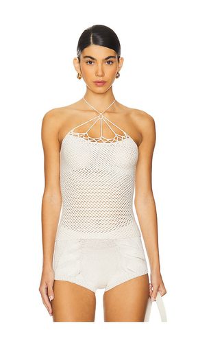 Top halter crochet en color crema talla L en - Cream. Talla L (también en M, S, XL) - nastyamasha - Modalova