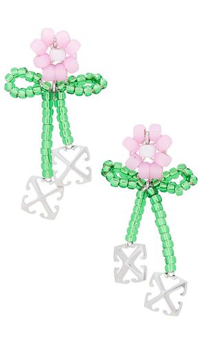 Pendientes de cuentas de flores en color verde talla all en & - Green. Talla all - OFF-WHITE - Modalova