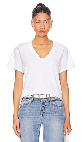 Camiseta cuello pico cotton boxy en color talla S en - White. Talla S (también en XS) - perfectwhitetee - Modalova