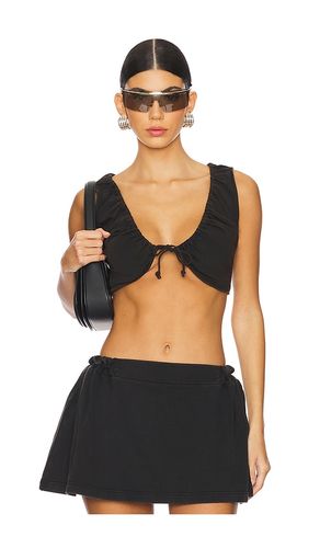 Washed Cotton Drawstring Crop Top in . Taglia S, XS - PRIVATE POLICY - Modalova
