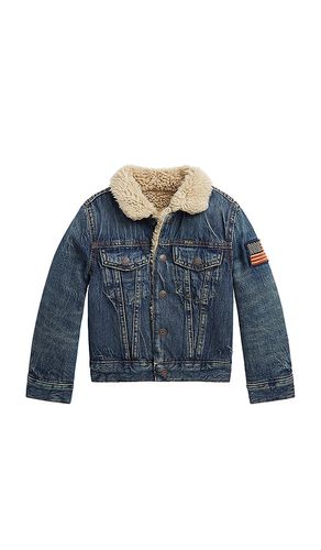 Kids Denim Sherpa Trucker Jacket in . Size 3, 4, 6 - Polo Ralph Lauren - Modalova