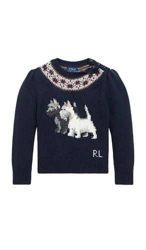 Kids Dog Yoke Sweater in . Taglia 4, 5, 6 - Polo Ralph Lauren - Modalova