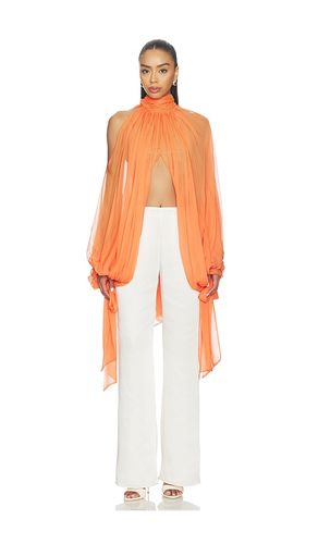 Tie-neck Cropped Cocoon Blouse in . Size 2. Also in 4, 8 - Prabal Gurung - Modalova