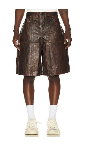 Distressed Croc Embossed Leather Shorts in . Size 32. Also in 34, 36 - Found - Modalova