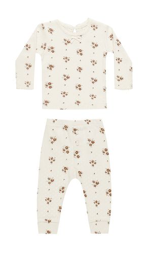 Kids Pointelle Long Sleeve Tee And Legging Set in . Size 18-24M, 2-3yr, 4-5yr - QUINCY MAE - Modalova