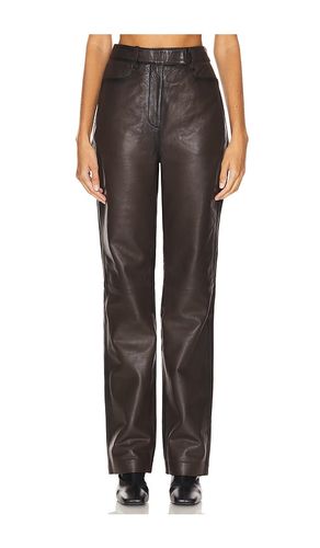 Straight Leg Leather Pants in . Taglia 38 - REMAIN - Modalova