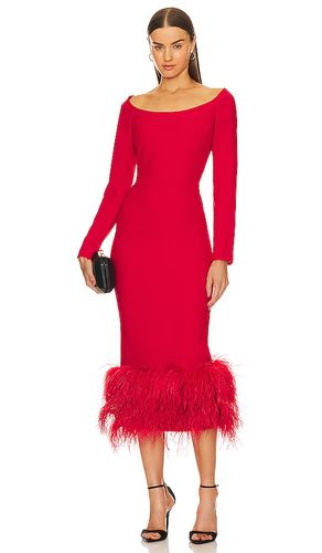 Feather Midi Dress in . Size 38/6, 40/8 - RASARIO - Modalova