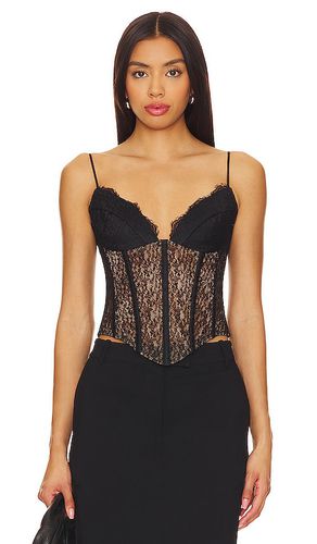 ROZIE CORSETS Draped Satin-Lace Top In Red