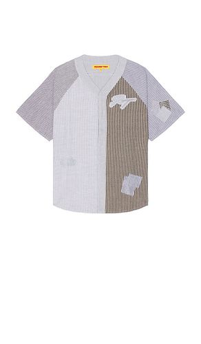 Patchwork Baseball Jersey in . Size M, S, XL/1X - Round Two - Modalova