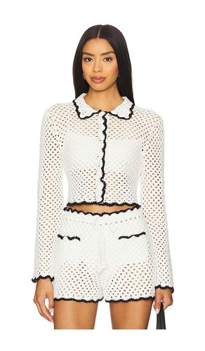 X revolve holly hand crochet collared shirt in color white size S (also in L) - Stone Cold Fox - Modalova