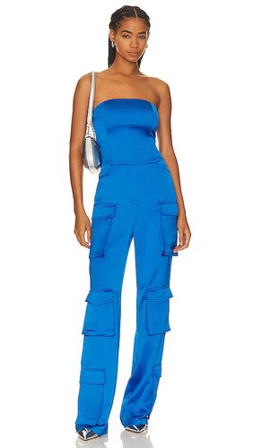 Strapless pocket detailed jumpsuit en color azul talla M en - Blue. Talla M (también en XS) - SELMACILEK - Modalova