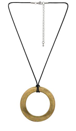 Collar con colgante circular en color oro metálico talla all en - Metallic Gold. Talla all - Streets Ahead - Modalova