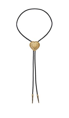 Heart pendant leather bolo en color oro metálico talla all en - Metallic Gold. Talla all - Streets Ahead - Modalova