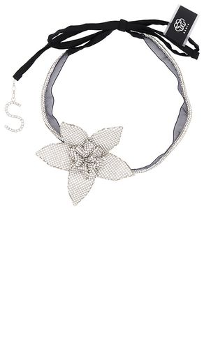 Gargantilla con flor en color plateado metálico talla all en - Metallic Silver. Talla all - Santa Brands - Modalova