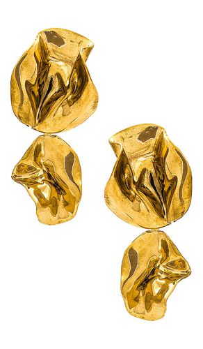 Pendientes the fold en color oro metálico talla all en - Metallic Gold. Talla all - Sterling King - Modalova