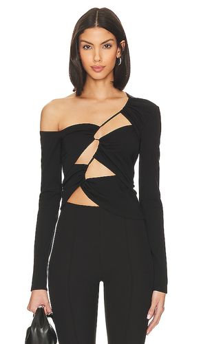 Centre tension cutout top en color talla L en - Black. Talla L (también en M, S, XL, XS) - Sid Neigum - Modalova