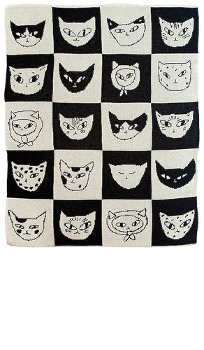 Mini manta cat bingo mini blanket en color negro, blanco talla all en / - Black,White. Talla all - Slowdown Studio - Modalova