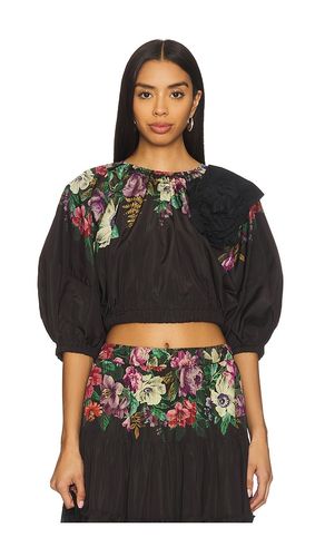 Viktoria Print Bubble Cropped Top in . Size M. Also in S - Sea - Modalova