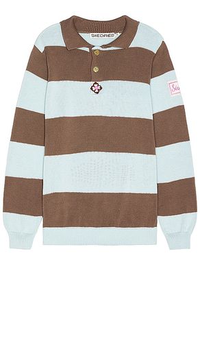 Ole Flower Crochet Detailed Striped Polo Sweater in ,. Size M, S, XL/1X - SIEDRES - Modalova