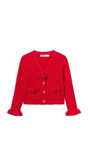 Kids Ribbed Knit Cardigan in . Size 4/5T - self-portrait - Modalova