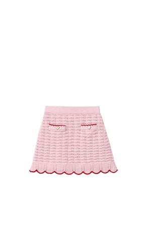 Kids Textured Knit Heart Detail Skirt in . Size 4/5T, 5/6T, 6/7 - self-portrait - Modalova