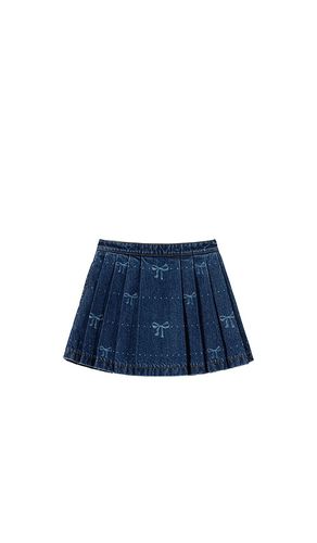 Kids Denim Bow Print Skirt in . Size 5/6T, 6/7 - self-portrait - Modalova