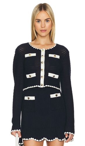 Contrast Trim Cardigan in . Taglia M, S, XS - self-portrait - Modalova