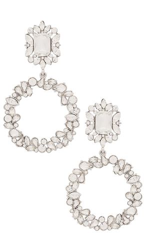 Crystal Hoop Earrings in - self-portrait - Modalova