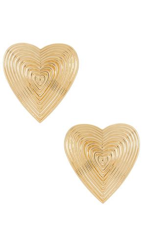 Heart Ridged Earrings in - self-portrait - Modalova