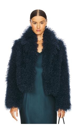 Shae faux fur coat en color azul marino talla L en - Navy. Talla L (también en M, XS) - SABLYN - Modalova