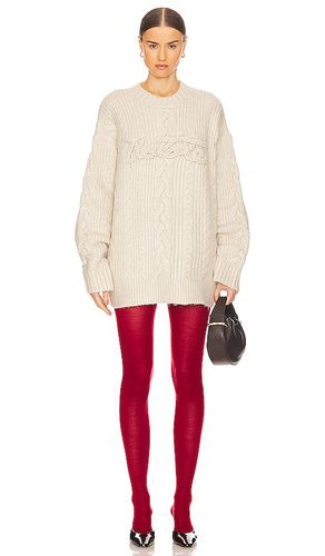 Suéter tejido con logo en color ivory talla 32 en - Ivory. Talla 32 (también en 34, 36, 38, 42) - ROTATE - Modalova