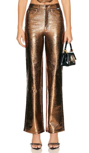 Pantalones de talle alto en color bronce metálico talla 32 en - Metallic Bronze. Talla 32 (también en 34, 36, 38, 42) - ROTATE - Modalova