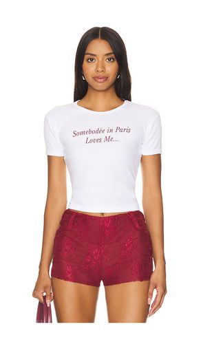 Camiseta en paris loves me en color talla L en - White. Talla L (también en M, S) - Somebodee - Modalova