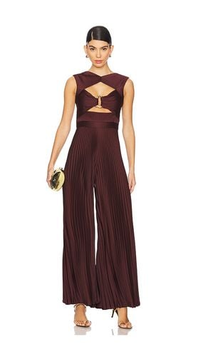 Rosalynn pleated jumpsuit en color cognac talla 0 en - Cognac. Talla 0 (también en 10, 12, 2, 4) - AMUR - Modalova