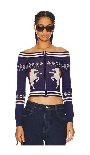 Cárdigan horse girl en color talla L en - Navy. Talla L (también en M, S, XS) - Understated Leather - Modalova