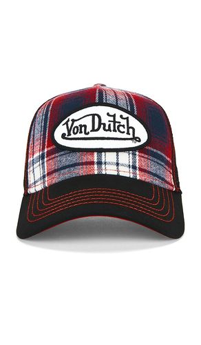 Von Dutch Plaid Trucker Hat in Red - Von Dutch - Modalova