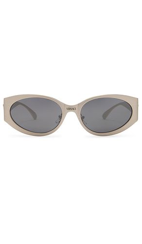 Gafas de sol en color plateado metálico talla all en & Light Grey Mirror - Metallic . Talla all - VERSACE - Modalova