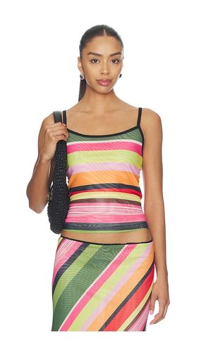 Mesh camisole top en color verde, rosa talla S (también en M, L) - With Harper Lu - Modalova