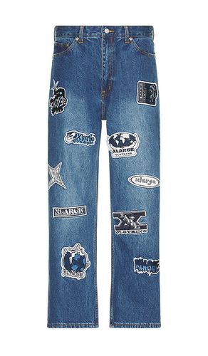 Patched denim pants en color azul talla 30 en Índigo - Blue. Talla 30 (también en 32, 34, 36) - XLARGE - Modalova