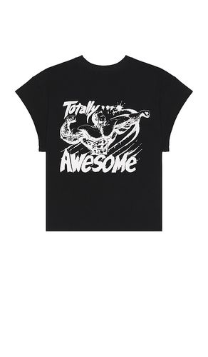 Totally Awesome Cap Sleeve Tee in . Size L. Also in XL/1X - Y,IWO - Modalova