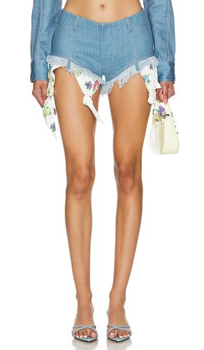 Shorts de mezclilla con bolsillo floral en color talla L en - Blue. Talla L (también en M, S, XL) - Yuhan Wang - Modalova