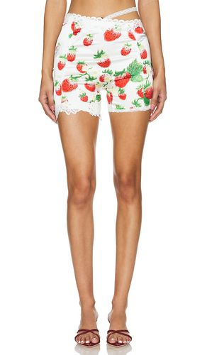 Lace trimmed shorts en color blanco talla L en - White. Talla L (también en M, S, XL) - Yuhan Wang - Modalova
